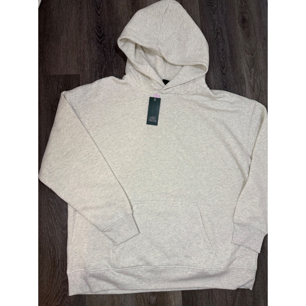 Women's Oversized Hooded Pullover Sweatshirt -Wild Fable Heather grey size large - Picture 4 of 10
